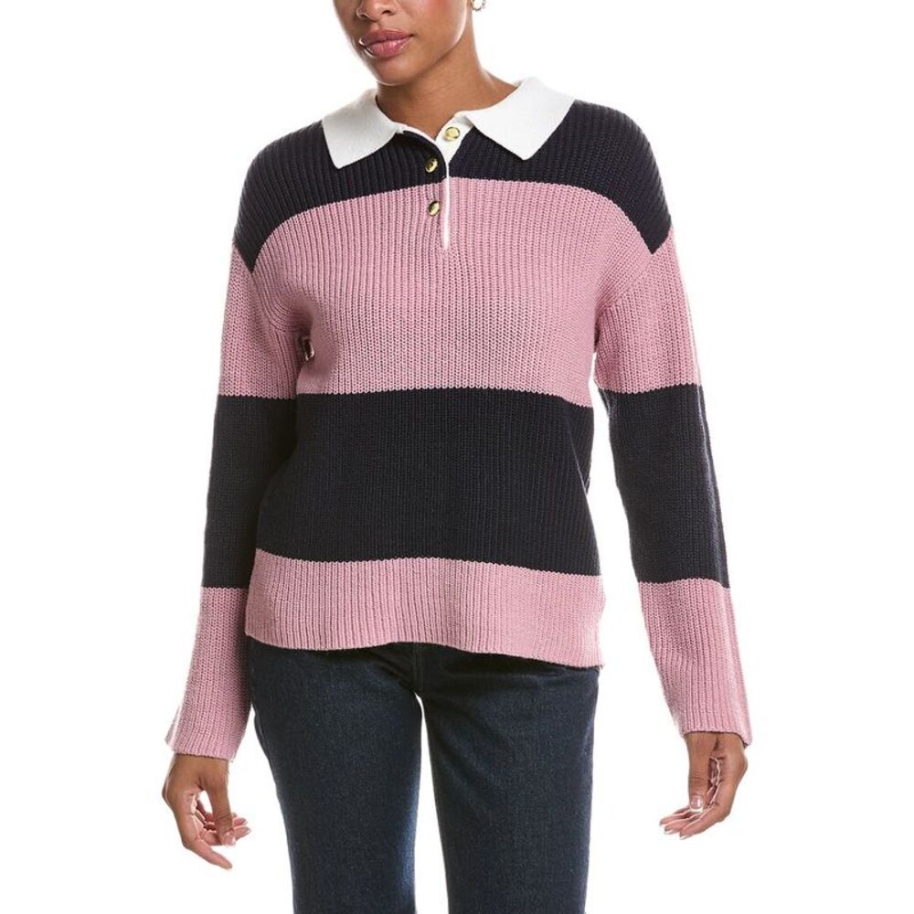Rd Style Womens  Mae Long Saleeve Polo Neck Pullover, Pink